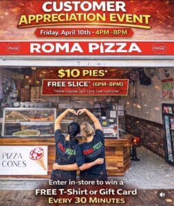 Roma Customer appreciation flyer